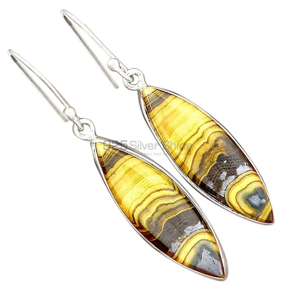 925 Sterling Silver Handmade Earrings In Schalenblende Gemstone Jewelry 925SE2405_3