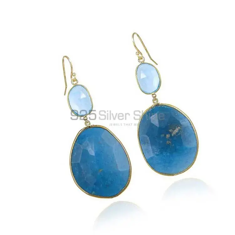 925 Sterling Silver Handmade Earrings In Multi Gemstone Jewelry 925SE1894_1