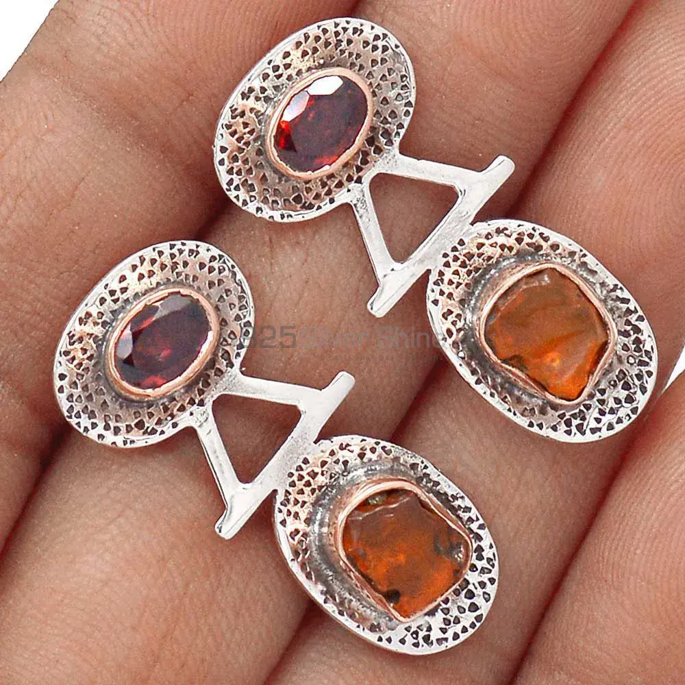 925 Sterling Silver Handmade Earrings In Multi Gemstone Jewelry 925SE2153_1