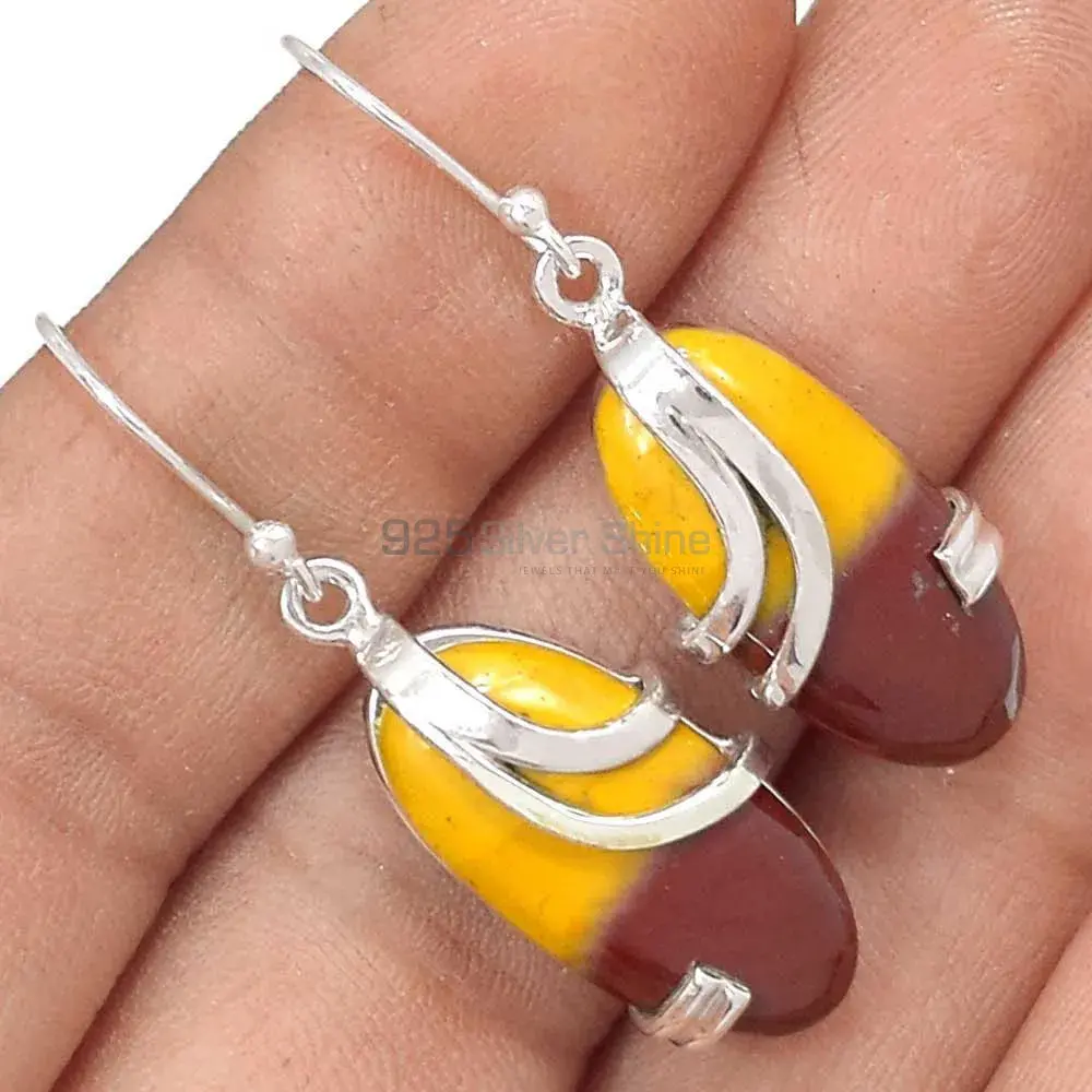 925 Sterling Silver Handmade Earrings In Mookaite Gemstone Jewelry 925SE2084_1