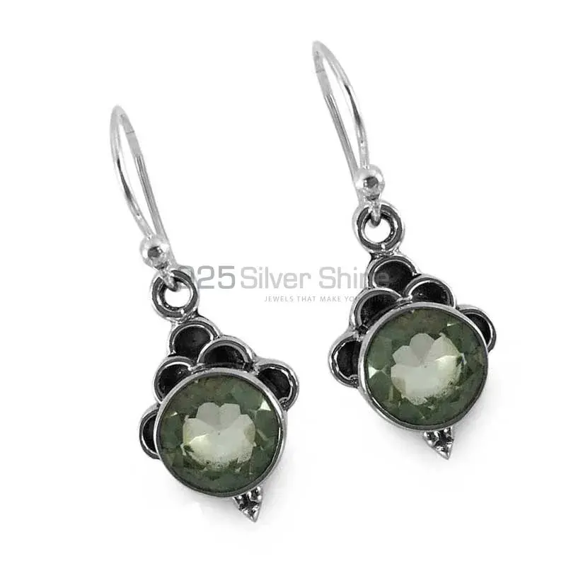 925 Sterling Silver Handmade Earrings In Peridot Gemstone Jewelry 925SE1308_1
