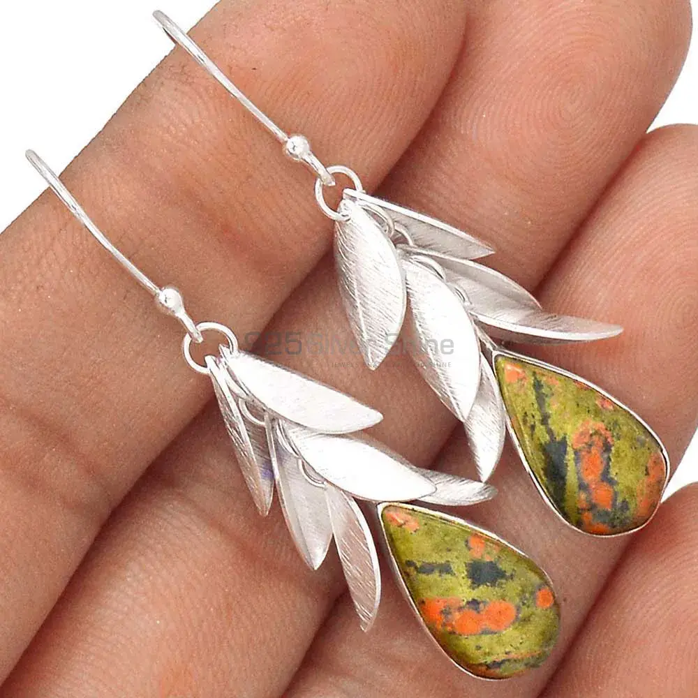 925 Sterling Silver Handmade Earrings In Ruby Zoisite Gemstone Jewelry 925SE3034_1