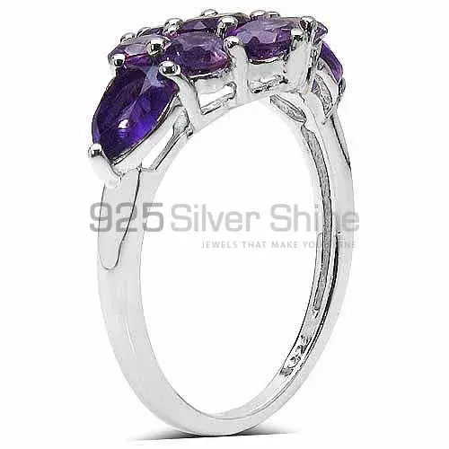 925 Sterling Silver Handmade Rings In Amethyst Gemstone Jewelry 925SR3264_1