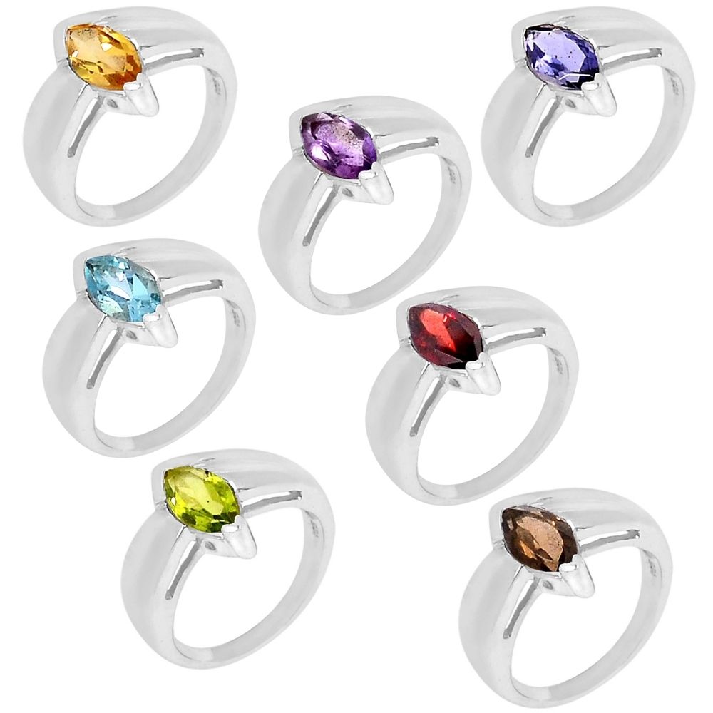 925 Sterling Silver Handmade Rings In Amethyst Gemstone Jewelry 925SR910_2