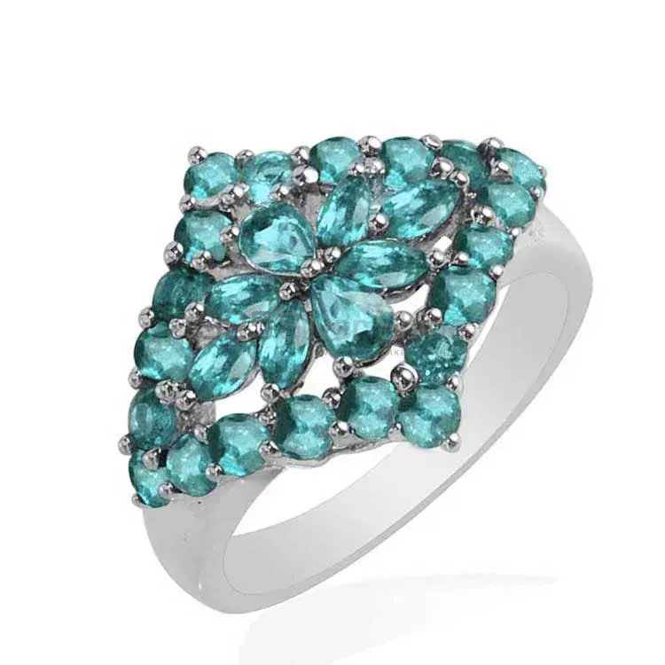 925 Sterling Silver Handmade Rings In Blue Topaz Gemstone Jewelry 925SR1751_1