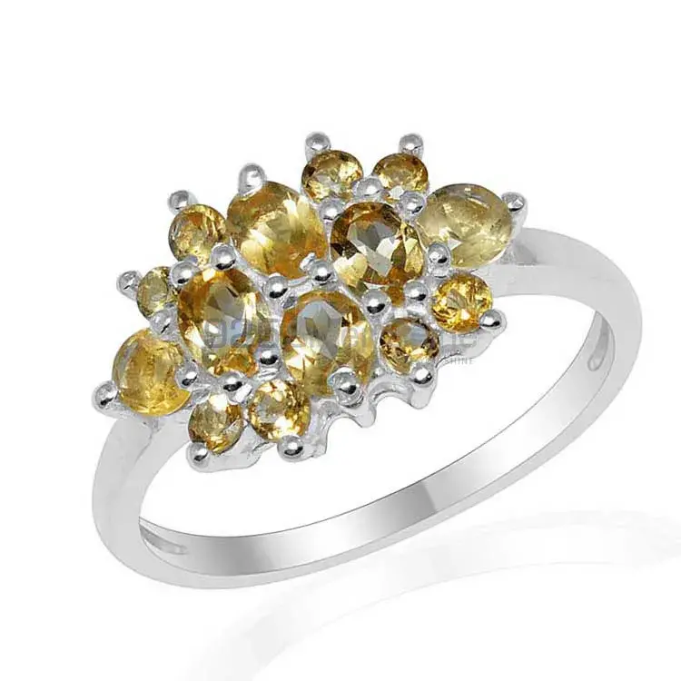 925 Sterling Silver Handmade Rings In Citrine Gemstone Jewelry 925SR1672_1