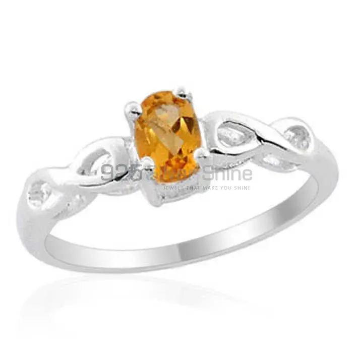 Sterling Silver Citrine Gemstone Rings For Womens 925SR1976_0