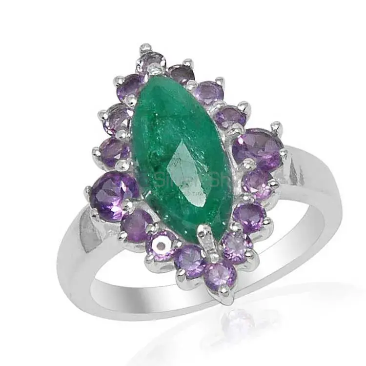 925 Sterling Silver Handmade Rings In Multi Gemstone Jewelry 925SR1514_1