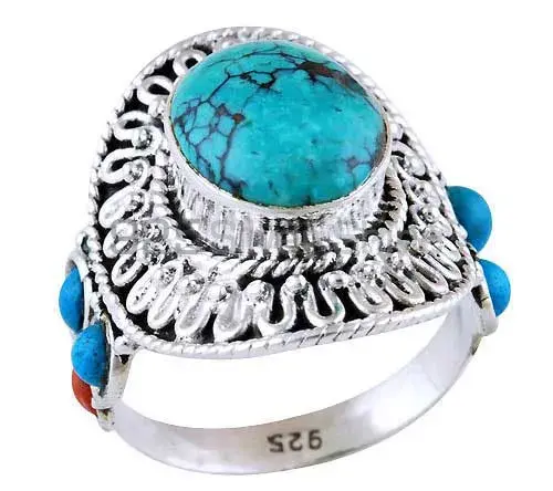 925 Sterling Silver Handmade Rings In Multi Gemstone Jewelry 925SR2933_0