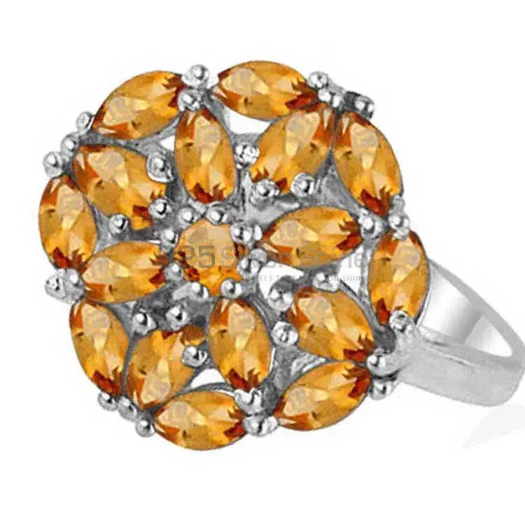 925 Sterling Silver Handmade Rings In Citrine Gemstone Jewelry 925SR1815_0