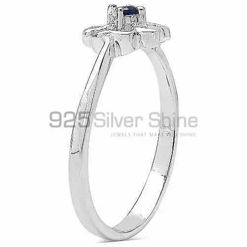 925 Sterling Silver Handmade Rings In Dyed Blue Sapphire Gemstone Jewelry 925SR3249_1