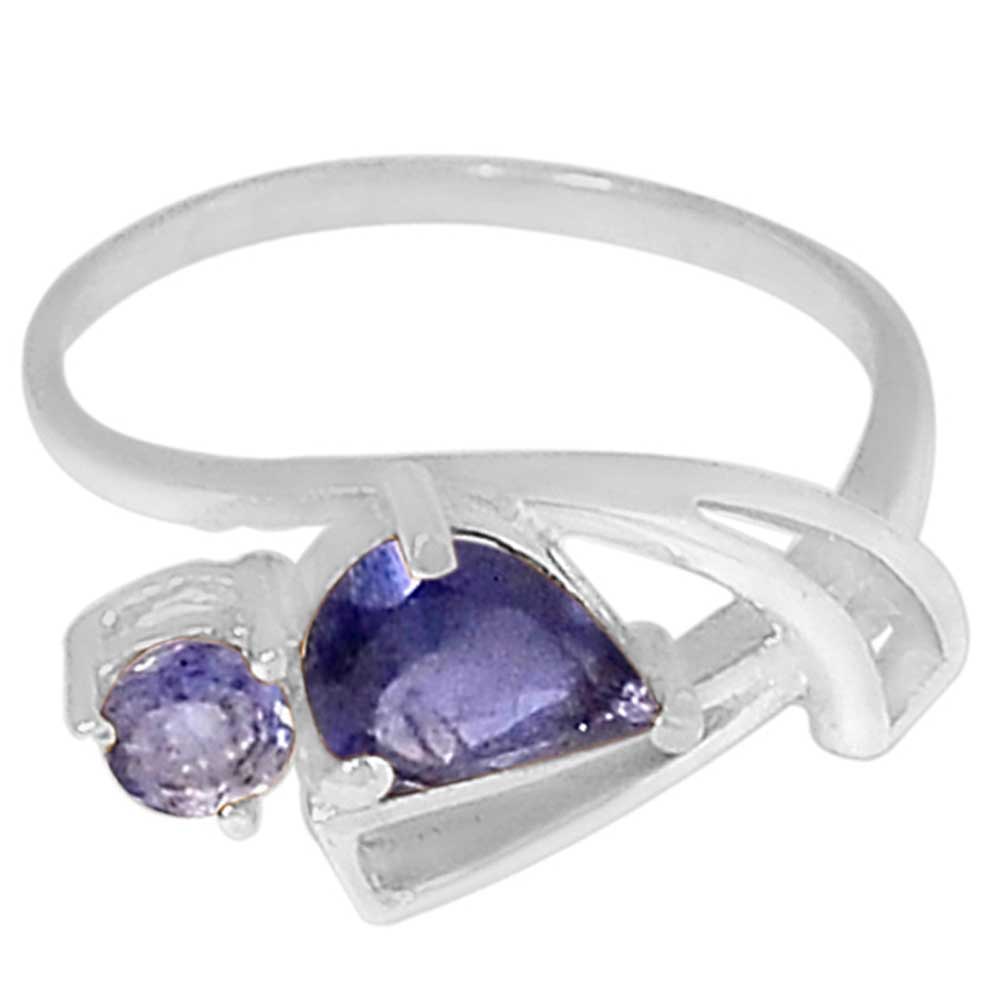 925 Sterling Silver Handmade Rings In Iolite Gemstone Jewelry 925SR895