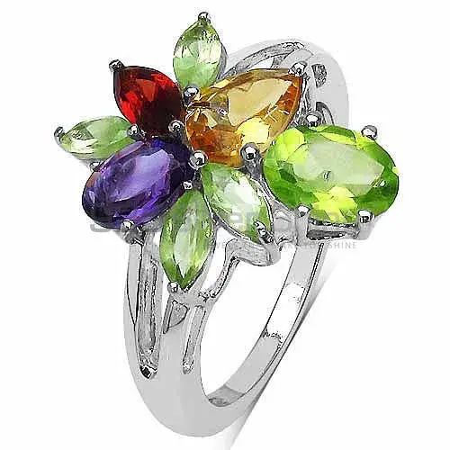 925 Sterling Silver Handmade Rings In Multi Gemstone Jewelry 925SR3328_2