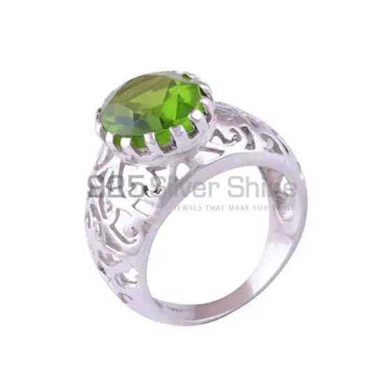 Sterling Silver Peridot Cut Stone Rings Jewelry 925SR3486_1