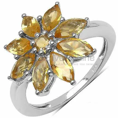925 Sterling Silver Handmade Rings In Citrine Gemstone Jewelry 925SR3338_0