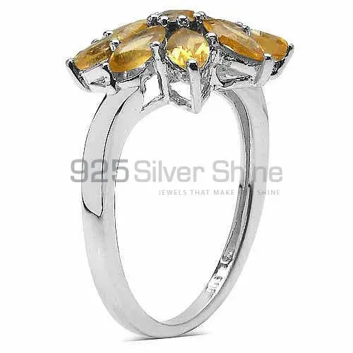 925 Sterling Silver Handmade Rings In Citrine Gemstone Jewelry 925SR3338_1