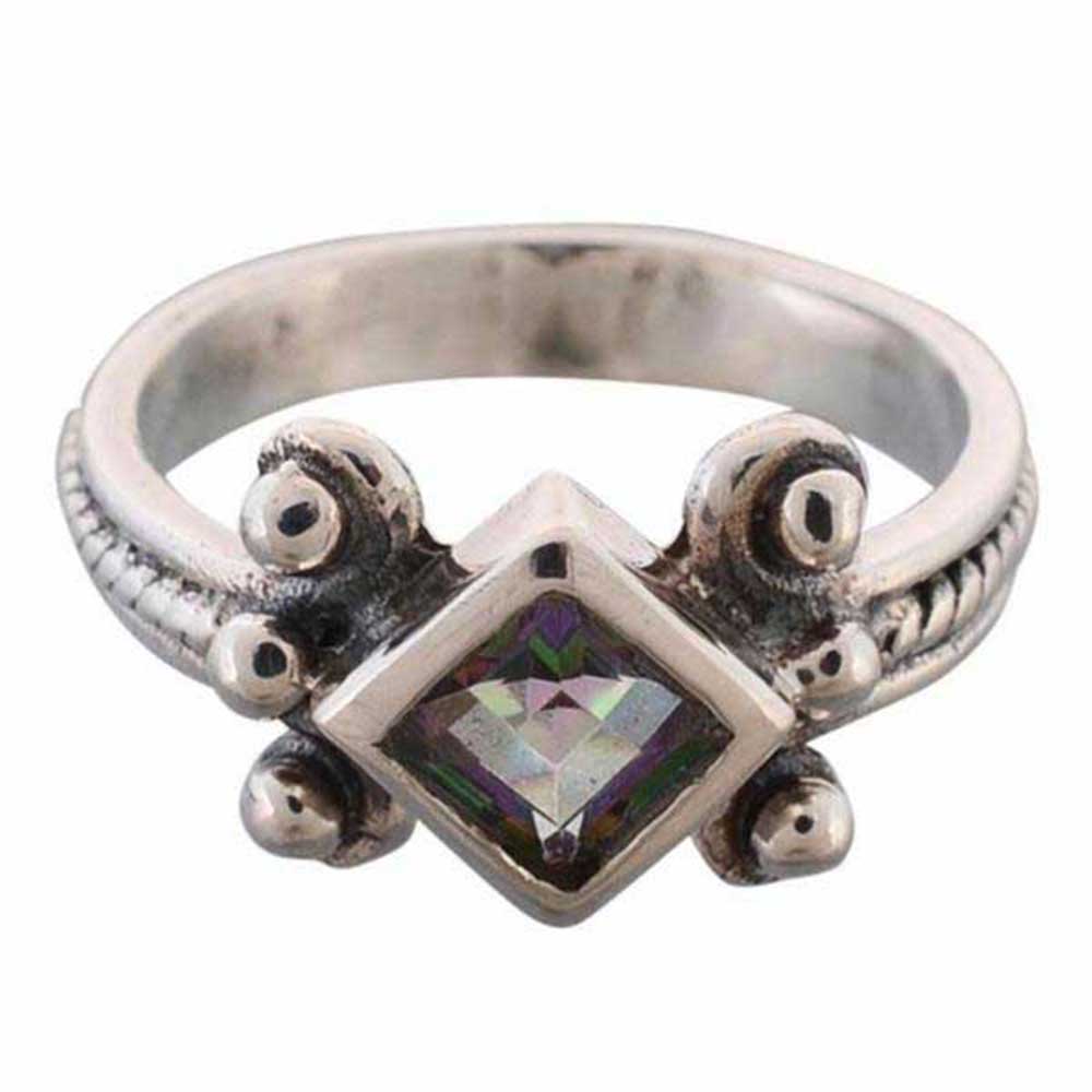 925 Sterling Silver Handmade Rings In Mystic Topaz Gemstone Jewelry 925SR984_0