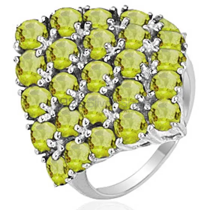 925 Sterling Silver Handmade Rings In Peridot Gemstone Jewelry 925SR2050