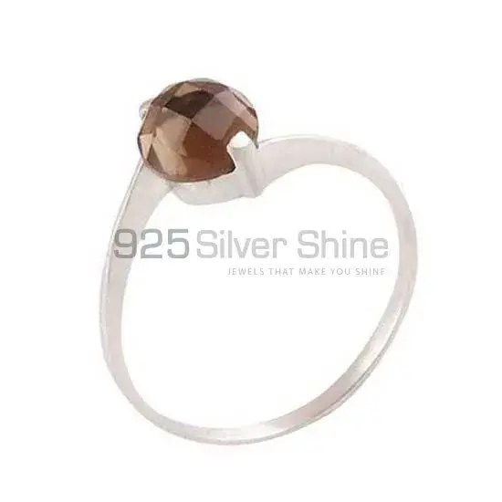 925 Sterling Silver Handmade Rings In Smoky Quartz Gemstone Jewelry 925SR3417_1
