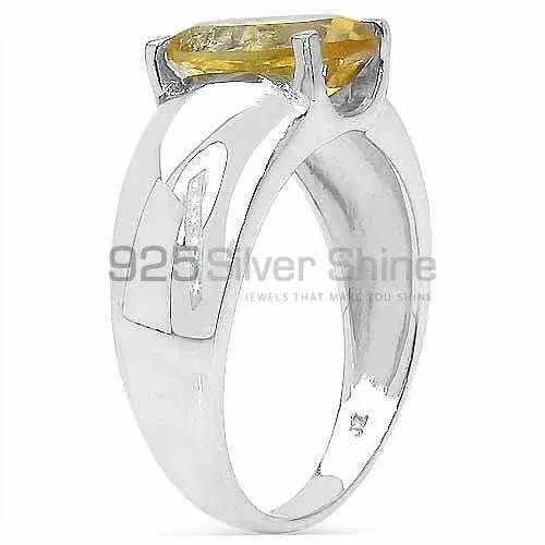 Citrine Oval Gemstone Sterling Silver Rings 925SR3150_1