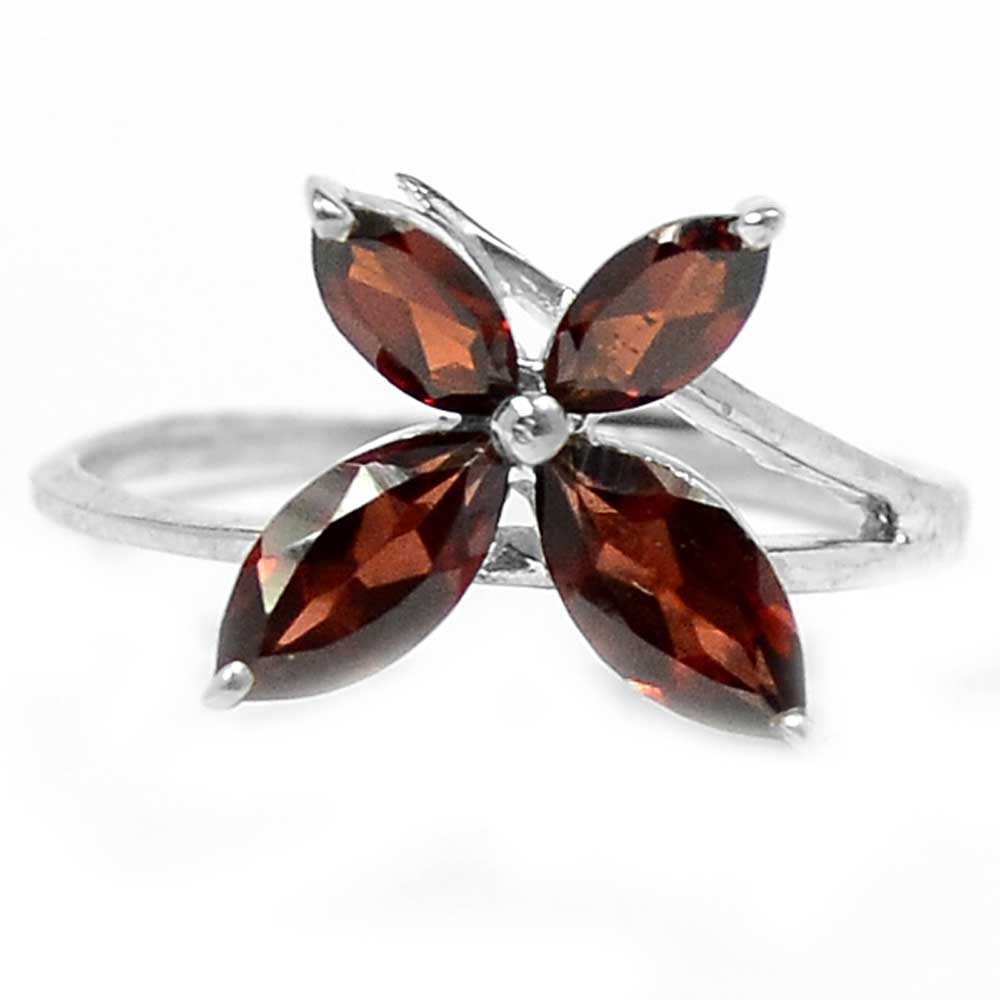 925 Sterling Silver Rings In Garnet Gemstone Jewelry 925SR890_0