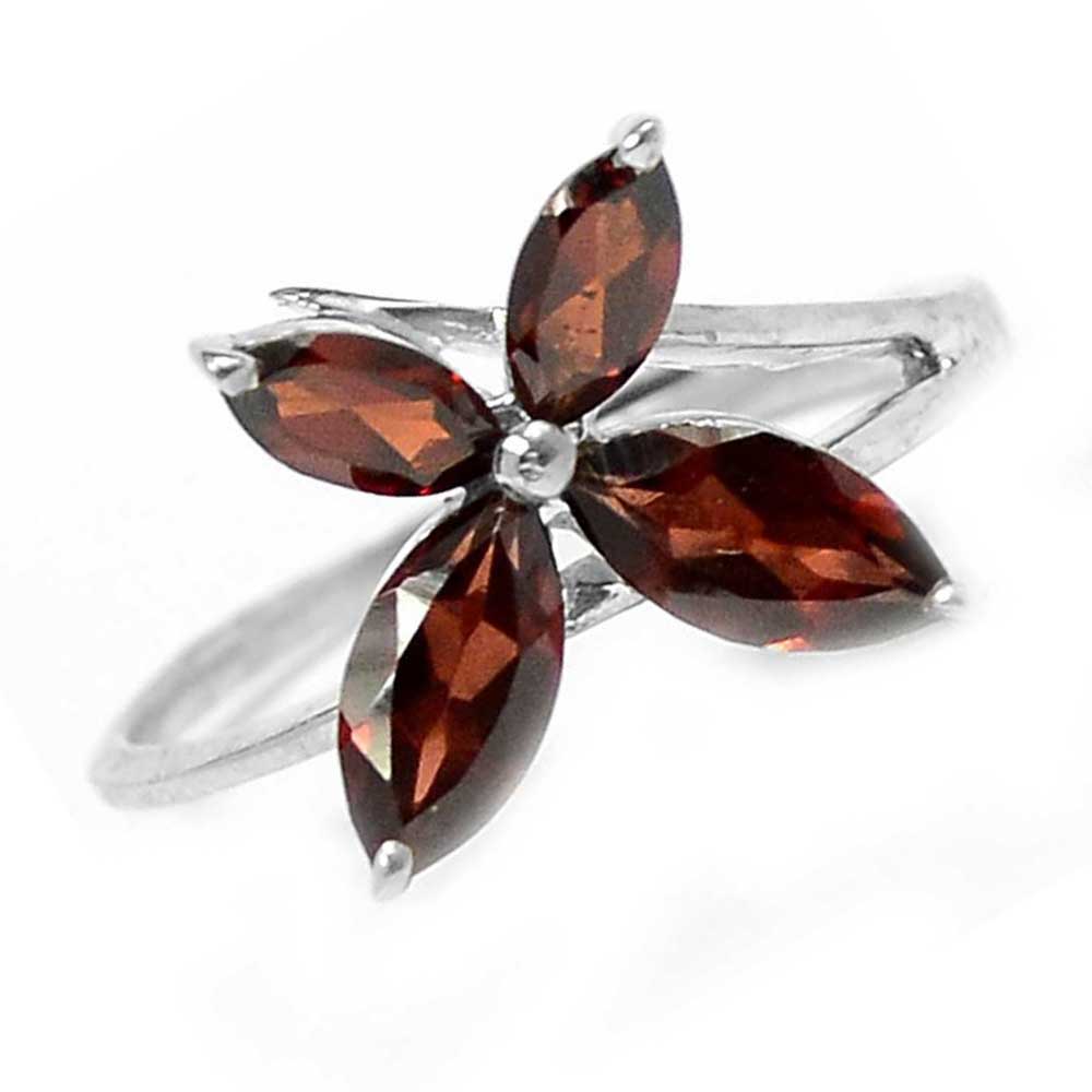 925 Sterling Silver Rings In Garnet Gemstone Jewelry 925SR890_1