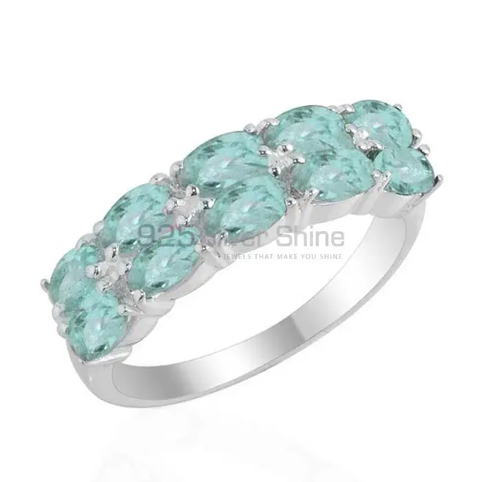 925 Sterling Silver Rings In Blue Topaz Gemstone Jewelry 925SR2124_0