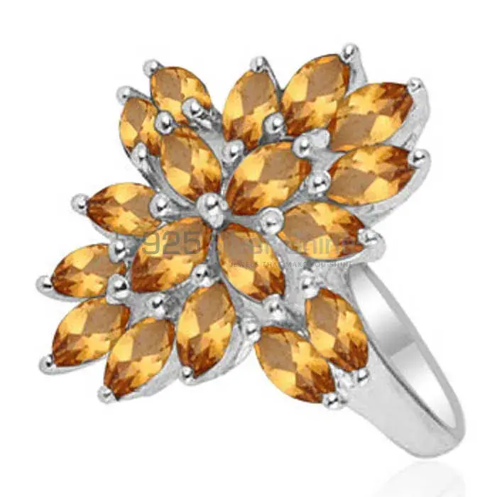 925 Sterling Silver Rings In Citrine Gemstone Jewelry 925SR1820