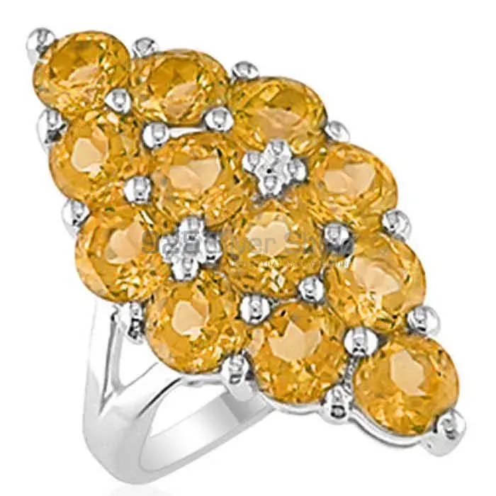 925 Sterling Silver Rings In Citrine Gemstone Jewelry 925SR1966_1
