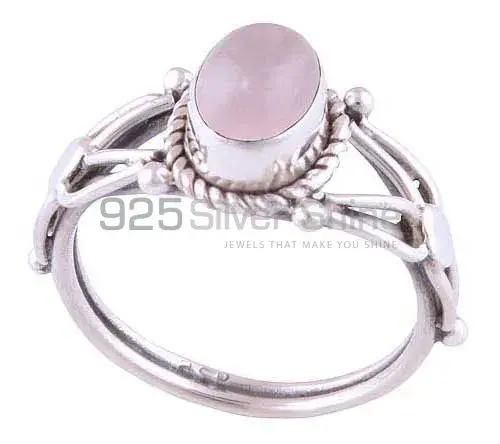 925 Sterling Silver Rings In Rose Quartz Gemstone Jewelry 925SR2765_1
