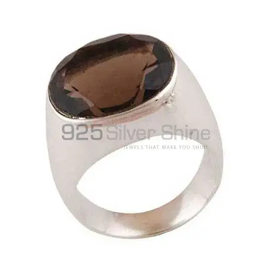 925 Sterling Silver Rings In Smoky Quartz Gemstone Jewelry 925SR3412_1