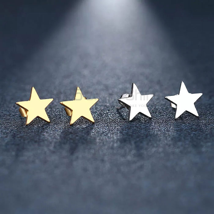 925 Silver Star Minimalist Stud Earring STME495_1