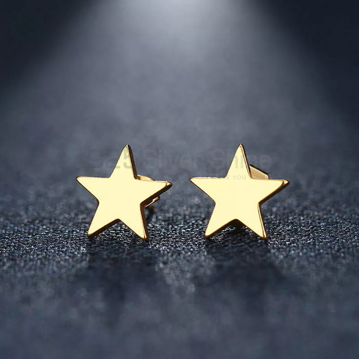 925 Silver Star Minimalist Stud Earring STME495_2