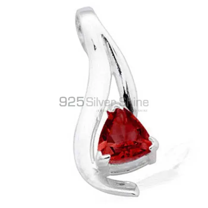 925 Solid Silver Pendants In Garnet Gemstone Jewelry 925SP1589_1