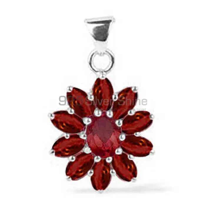925 Solid Silver Pendants In Garnet Gemstone Jewelry 925SP1639