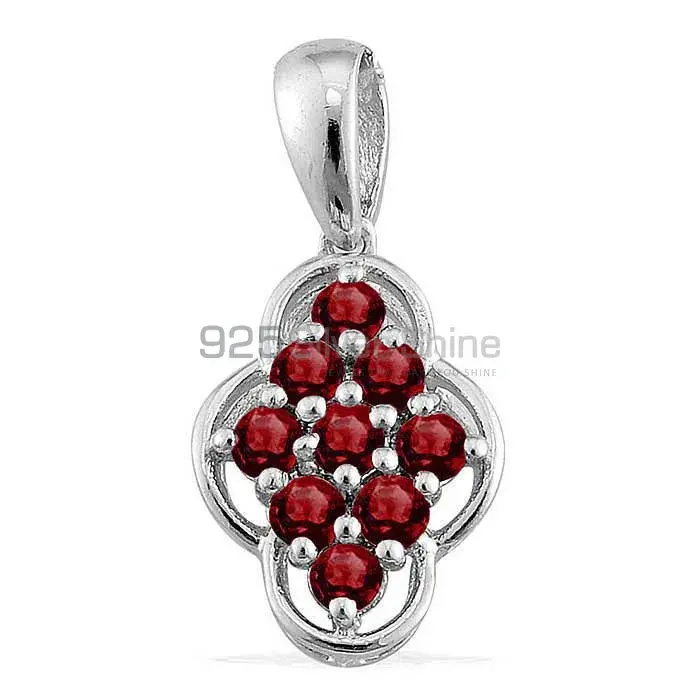 925 Solid Silver Pendants In Garnet Gemstone Jewelry 925SP1689_0