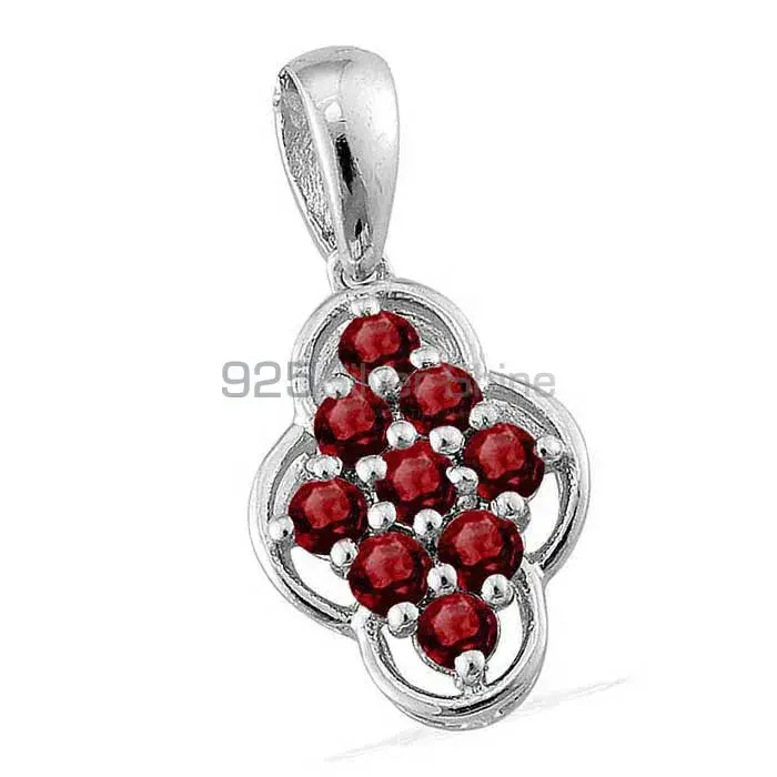 925 Solid Silver Pendants In Garnet Gemstone Jewelry 925SP1689_1