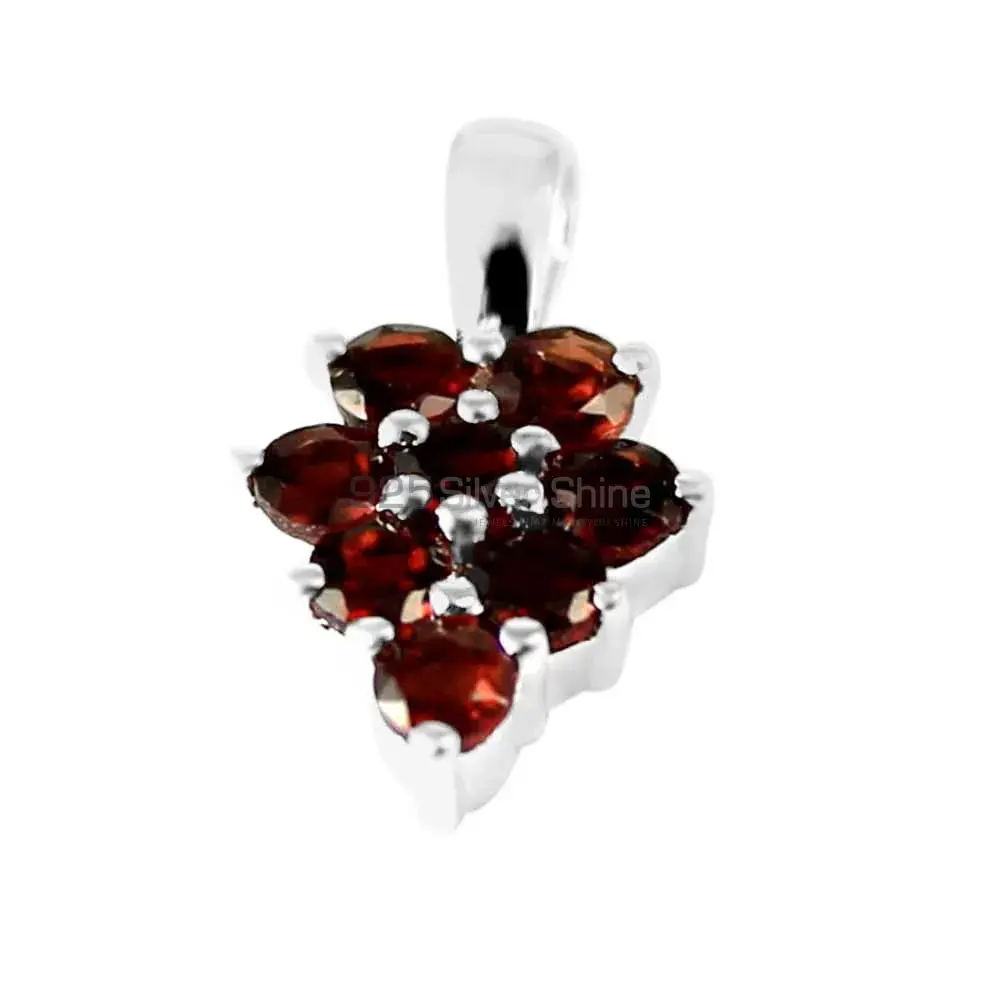 925 Solid Silver Pendants In Garnet Gemstone Jewelry 925SP208-4_2