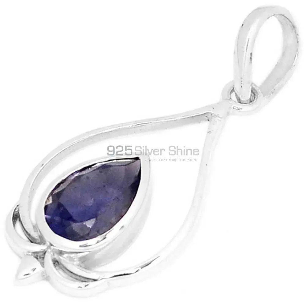 925 Solid Silver Pendants In Iolite Gemstone Jewelry 925SP293-1_0