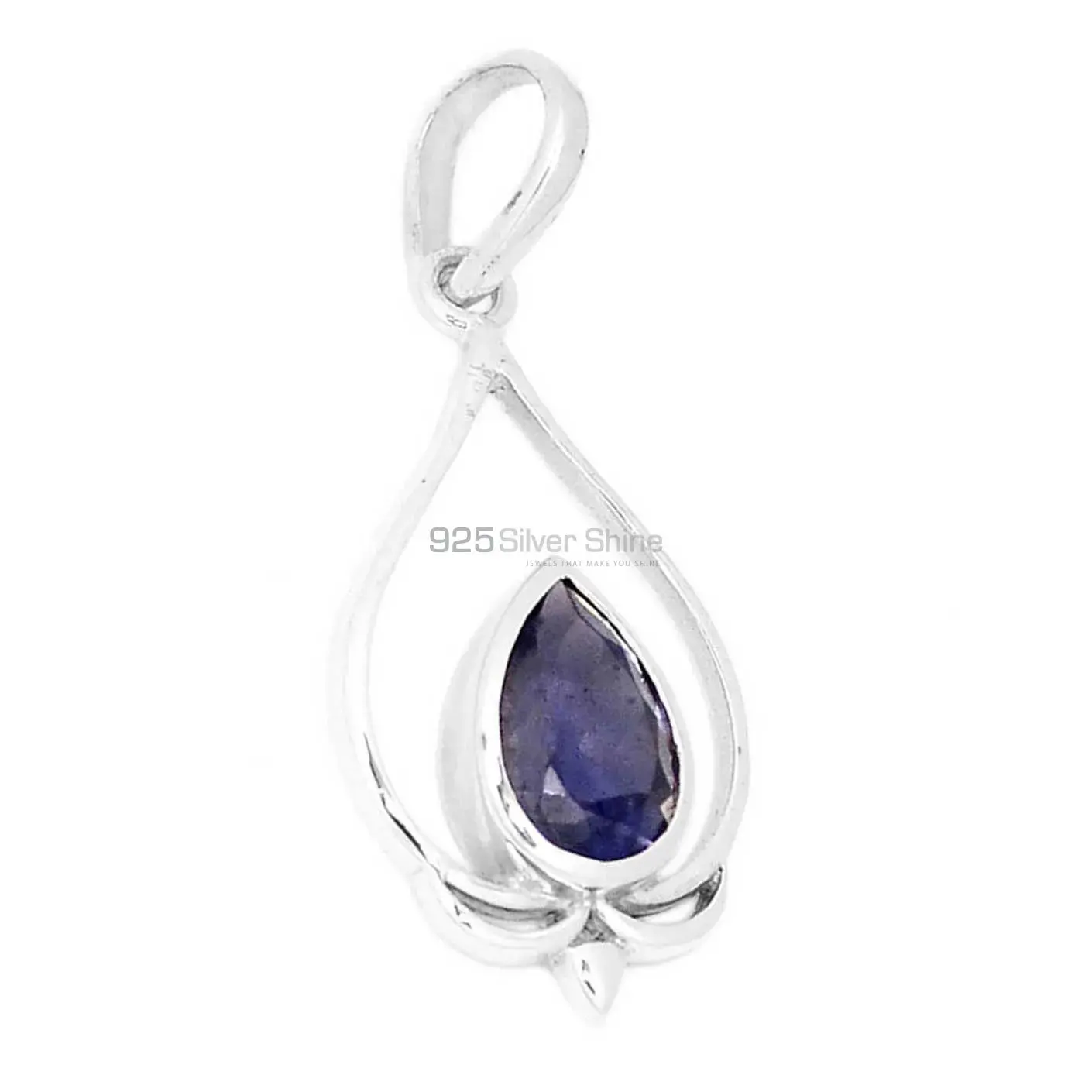 925 Solid Silver Pendants In Iolite Gemstone Jewelry 925SP293-1_1