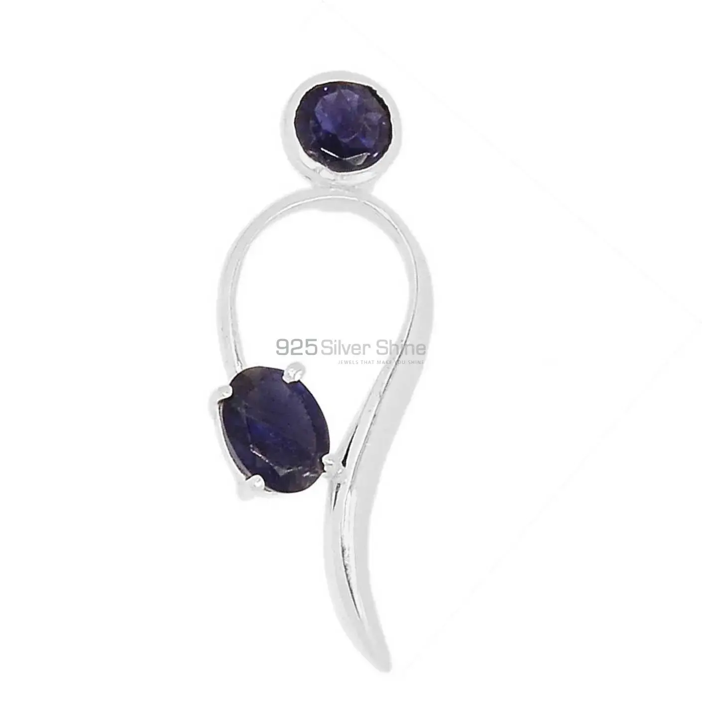 925 Solid Silver Pendants In Iolite Gemstone Jewelry 925SSP317-5_1