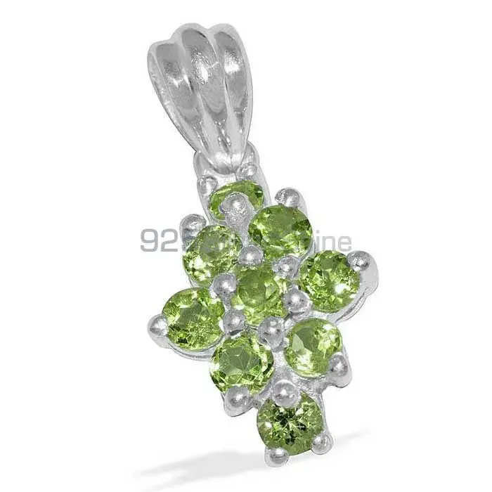 925 Solid Silver Pendants In Peridot Gemstone Jewelry 925SP1489_1