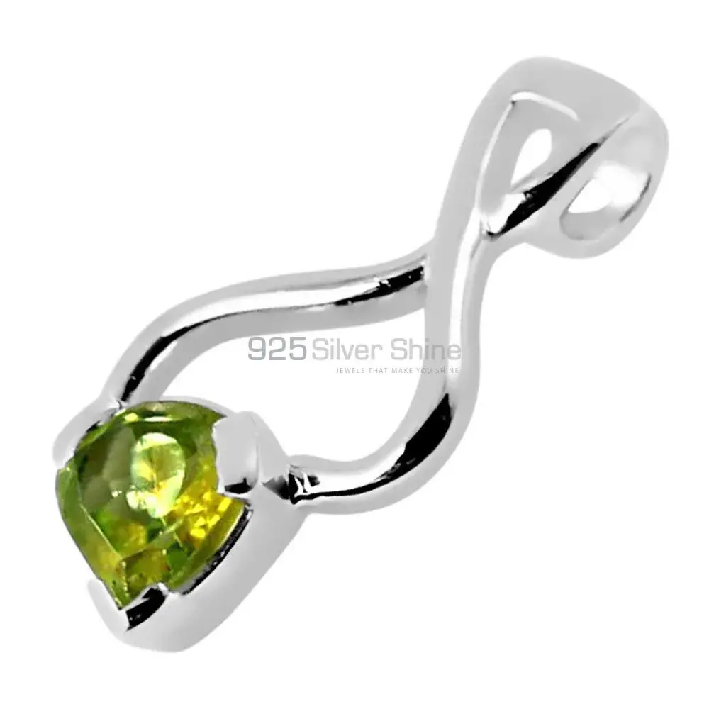 925 Solid Silver Pendants In Peridot Gemstone Jewelry 925SP256-3_1