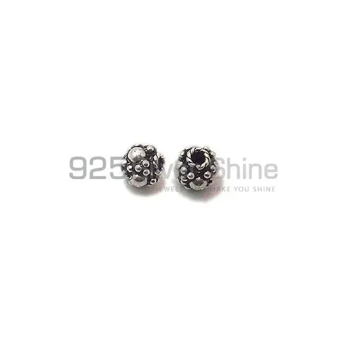 925 Sterling Silver 6.8x7.1mm Round Carved Beads. Sold Per Package of 10-925SCB109
