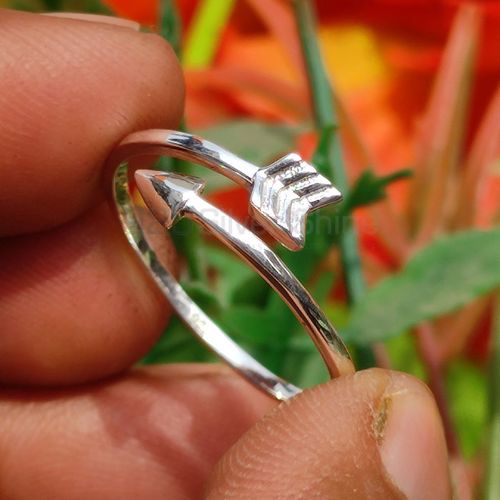 925 Sterling Silver Arrow Adjustable Ring SSR77_1
