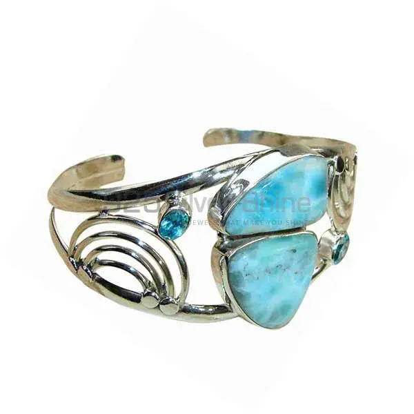 925 Sterling Silver Cuff Bangles In Larimar Gemstone 925SSB124_0