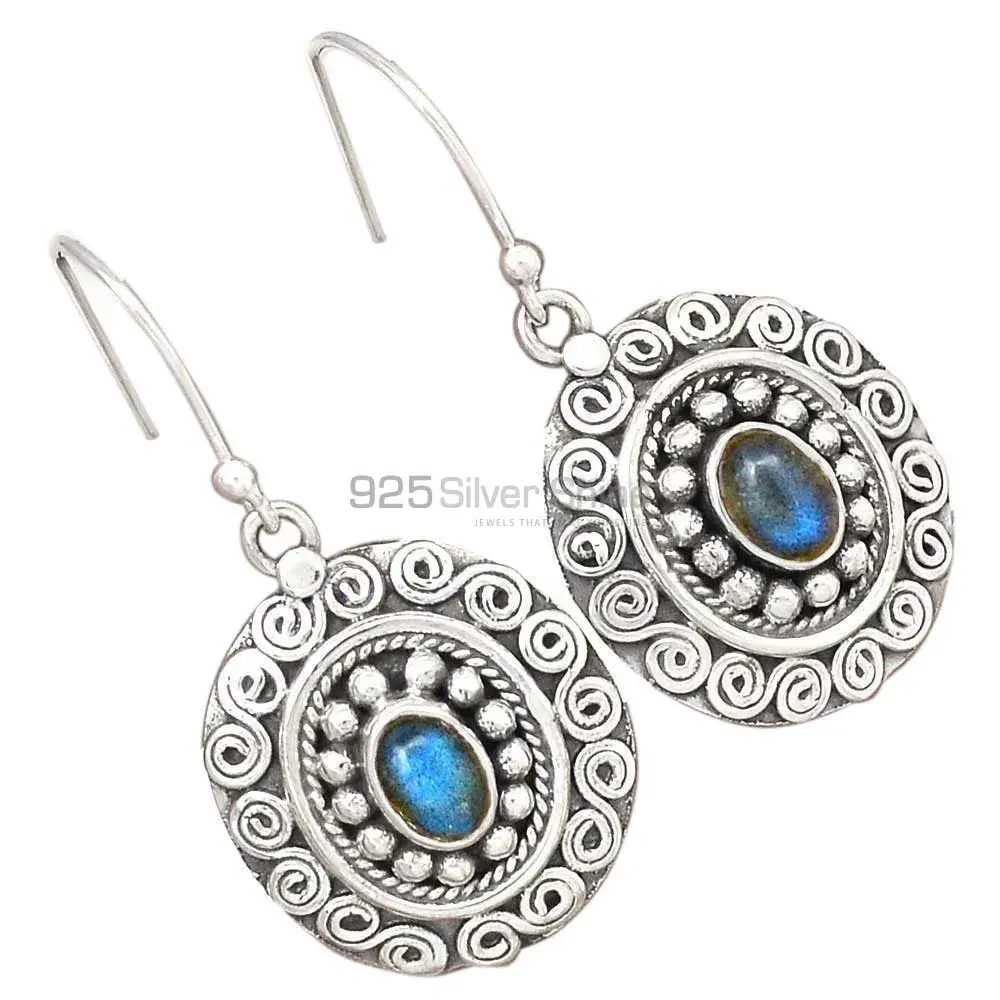 925 Sterling Silver Earrings In Semi Precious Labradorite Gemstone 925SE2983_2