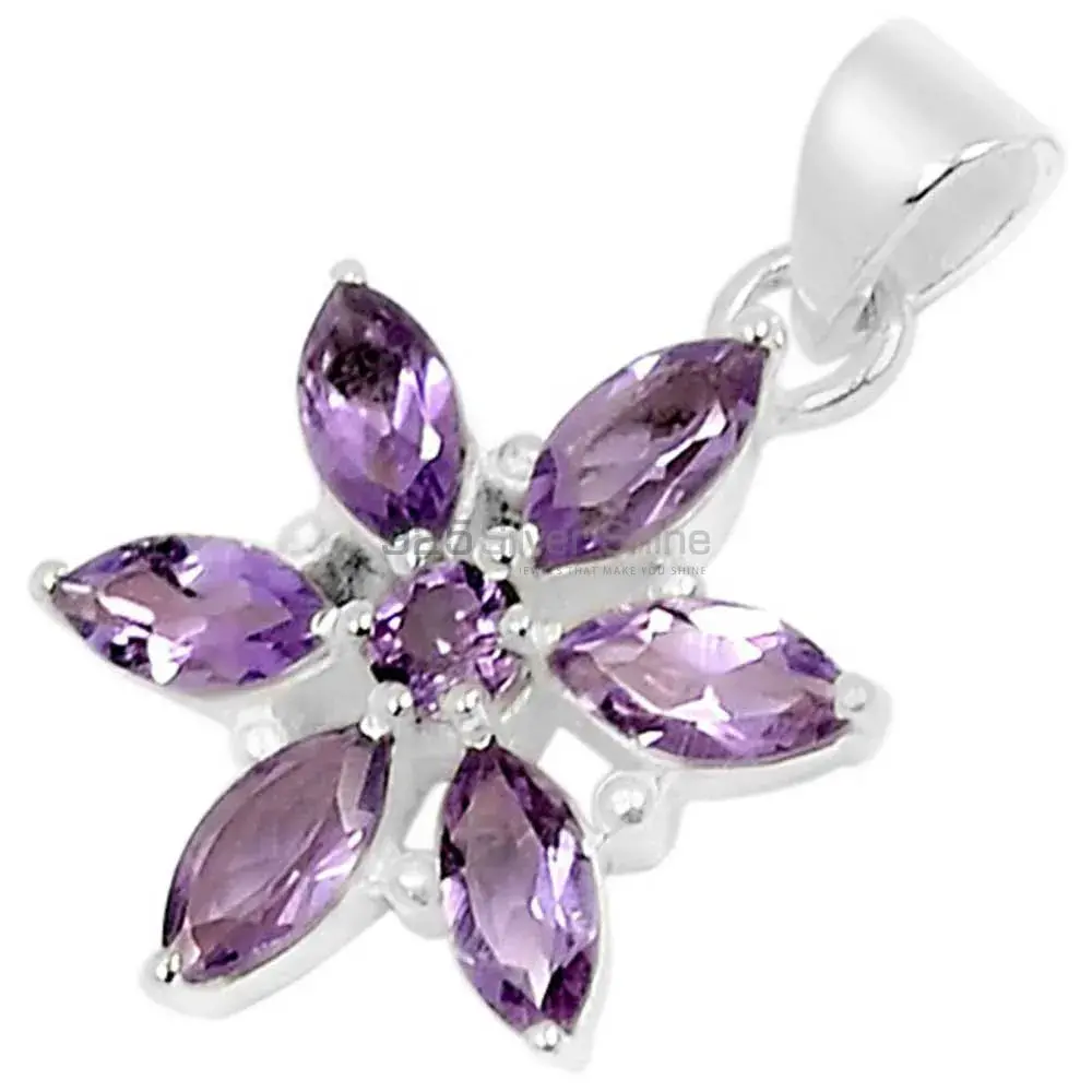 925 Sterling Silver Handmade Pendants In Amethyst Gemstone Jewelry 925SSP313-1_1