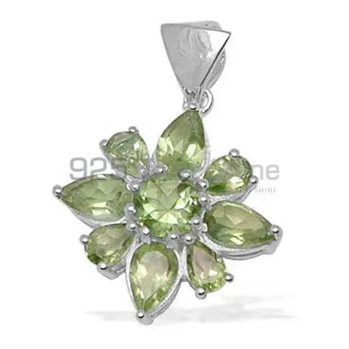 925 Sterling Silver Handmade Pendants In Peridot Gemstone Jewelry 925SP1421_0