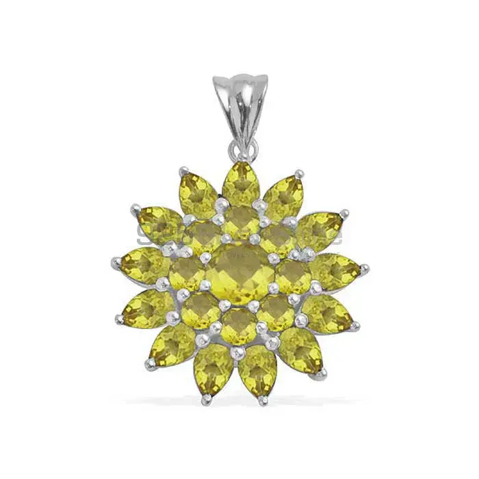 925 Sterling Silver Handmade Pendants In Peridot Gemstone Jewelry 925SP1671